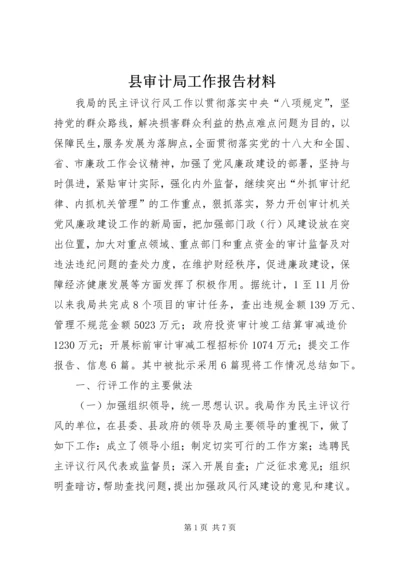 县审计局工作报告材料.docx