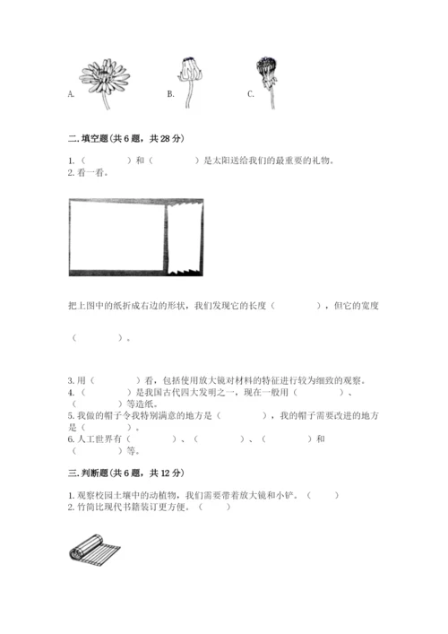 教科版科学二年级上册《期末测试卷》【考点梳理】.docx