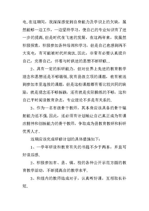 XX教师个人网络研修计划