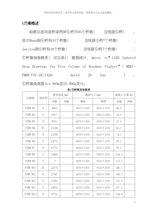 引桥墩身施工方案模板.docx