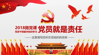 党员责任担当争做合格党员喜迎十九大PPT