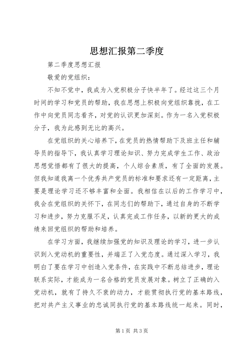 思想汇报第二季度 (4).docx