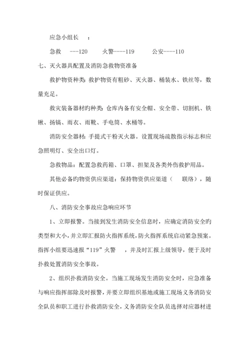 2023年仓库消防应急预案.docx