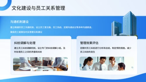 蓝色商务风人力资源年中总结PPT