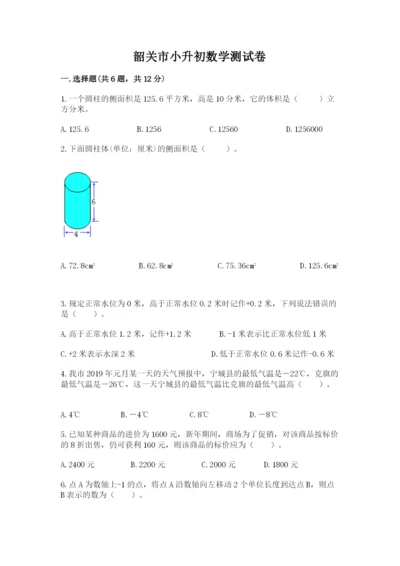 韶关市小升初数学测试卷有答案.docx