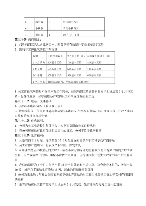 红星人才市场薪酬福利管理制度