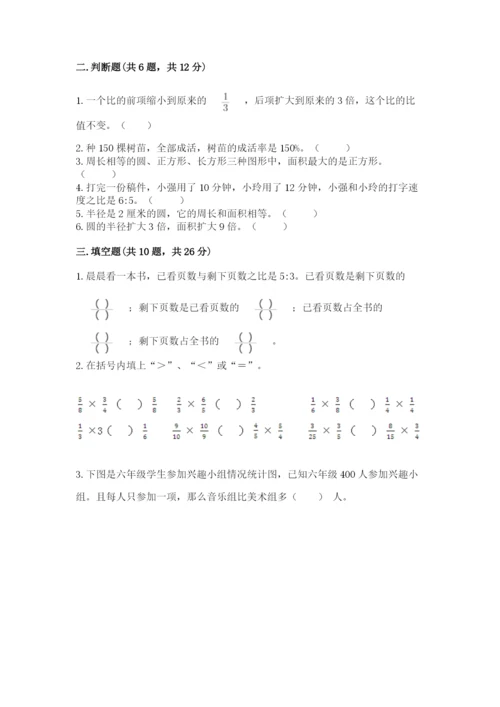 2022六年级上册数学期末测试卷含答案【预热题】.docx