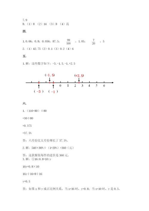 小学毕业班数学检测题（完整版）.docx