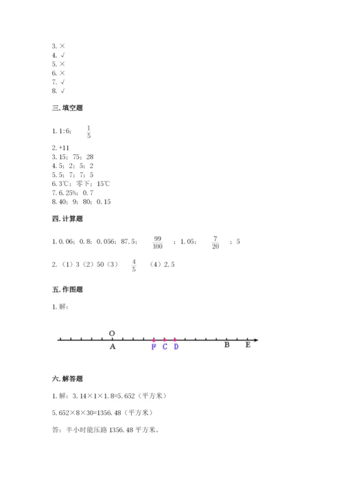 北京版小学六年级下册数学期末综合素养测试卷【典优】.docx