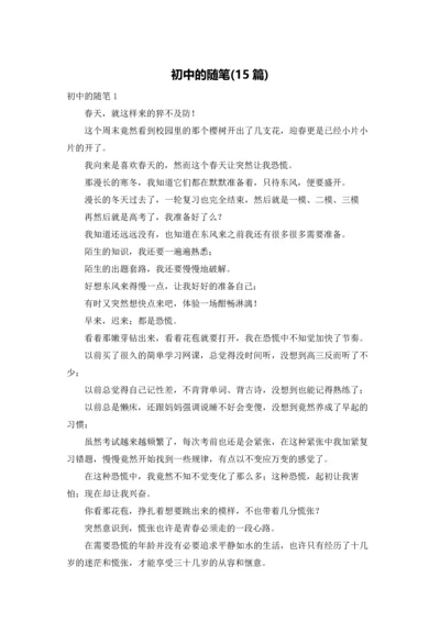 初中的随笔(15篇).docx