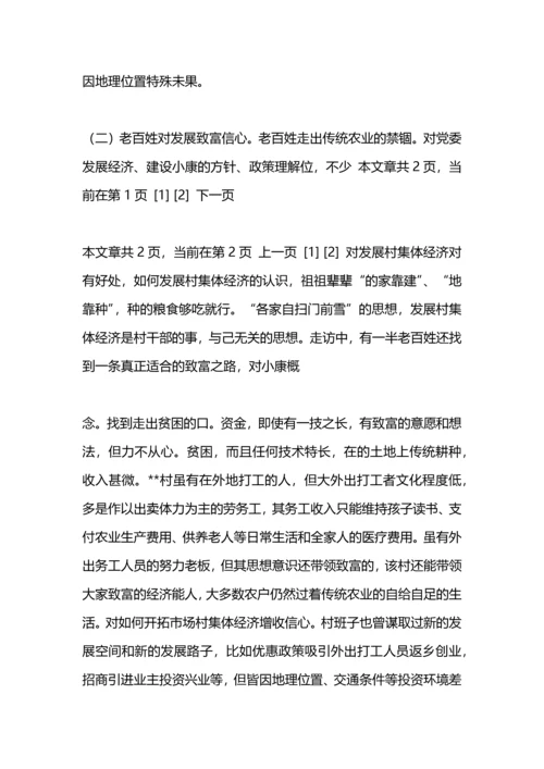村脱贫致富情况调研.docx