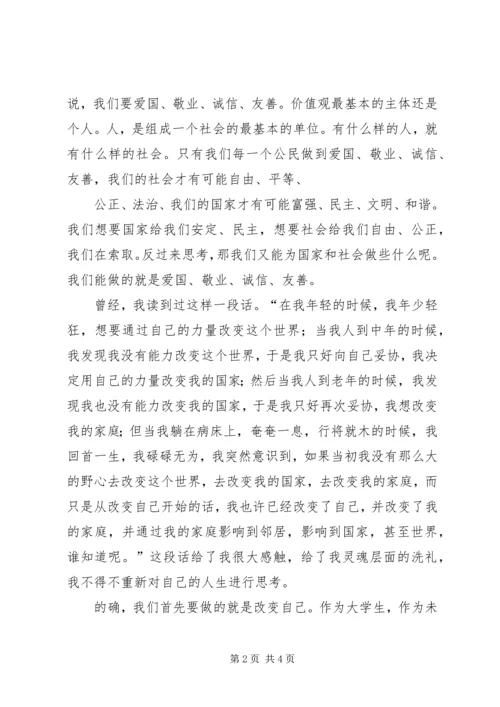 关于对社会主义核心价值观的认识 (4).docx