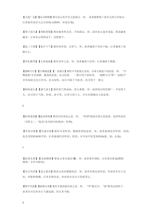 高考语文近义成语辨析.docx
