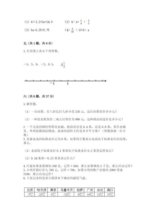 六年级毕业班数学期末考试试卷（典优）.docx