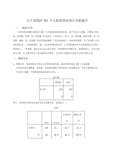 spss的数据分析报告范例