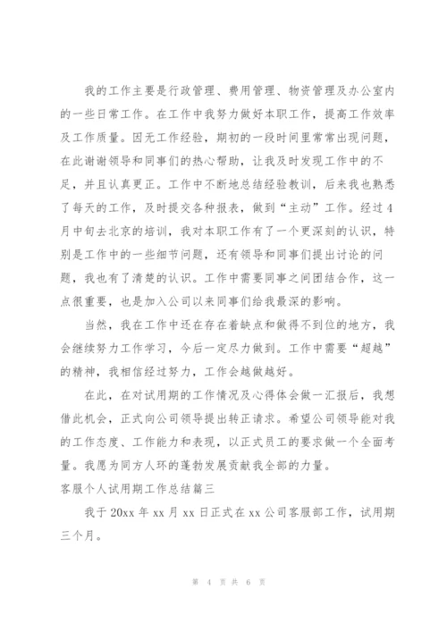 客服个人试用期工作总结三篇.docx