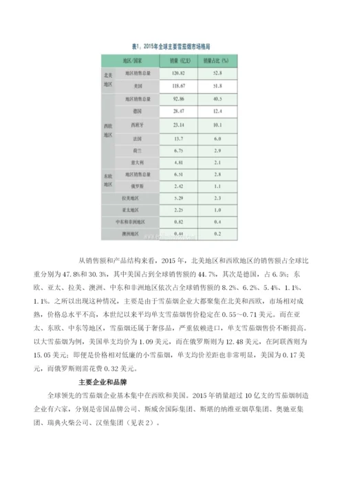 国内外雪茄市场销售格局与政策监管动向分析.docx