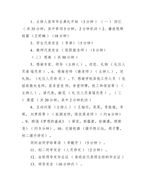 【初中毕业典礼活动策划】毕业联欢会主题.docx