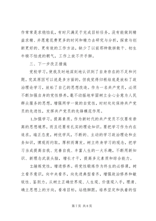 市委党校学习党员党性分析材料2篇.docx