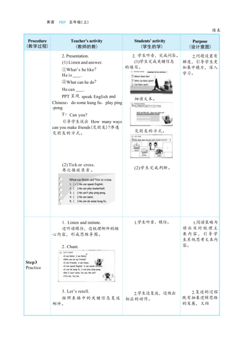 Unit 4 What can you do Part B     Read and write大单
