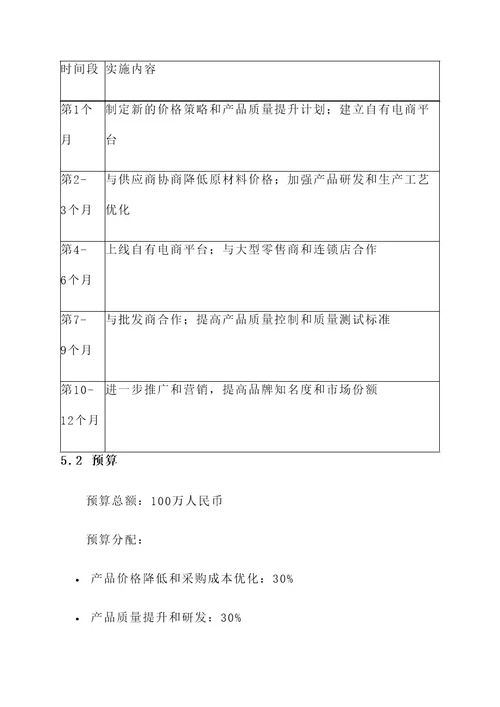 薄利多销售方案