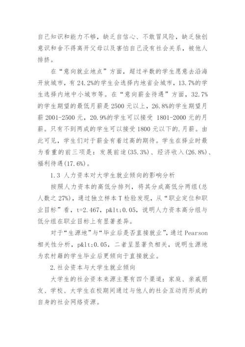 学前教育专业学生就业倾向调查与分析论文.docx