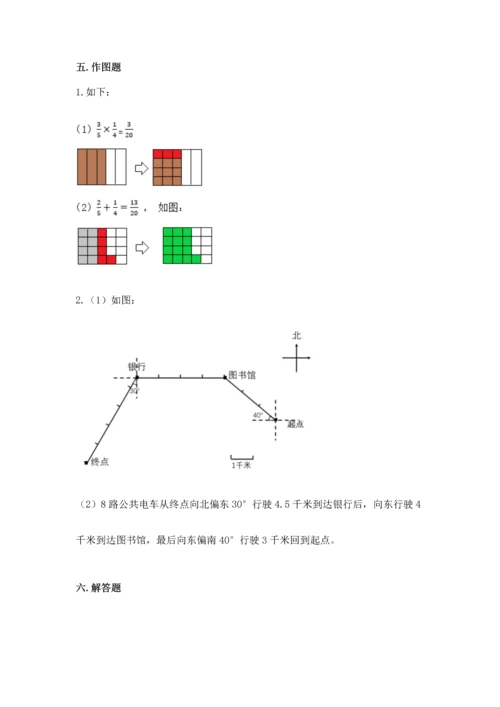 人教版六年级上册数学期末测试卷精品（考试直接用）.docx