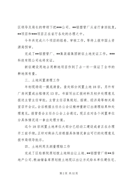 国土资源局工作报告 (5).docx