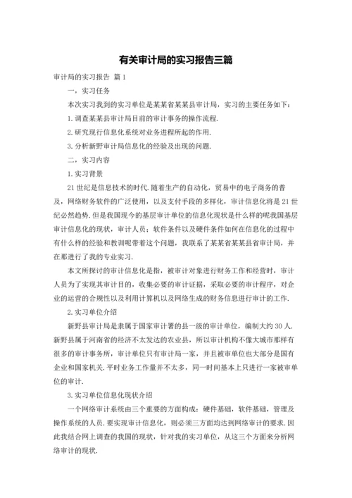 有关审计局的实习报告三篇.docx