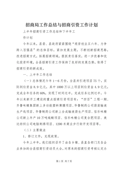 招商局工作总结与招商引资工作计划 (4).docx