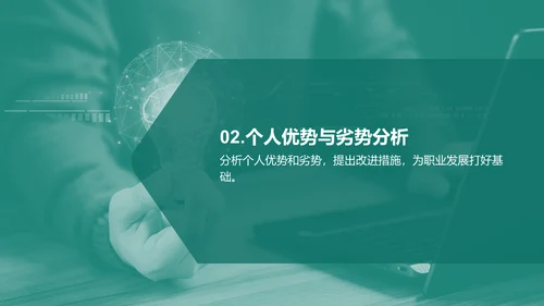 绿色商务现代个人职业发展述职PPT模板