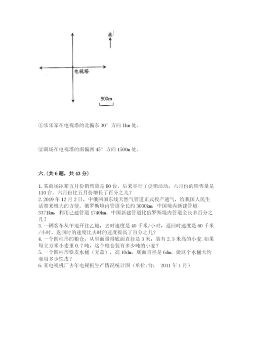 小学六年级数学期末自测题（基础题）.docx