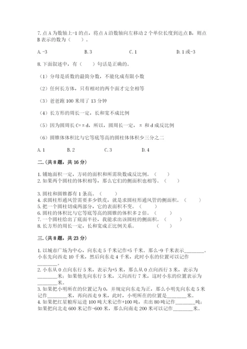 浙教版数学小升初模拟试卷【达标题】.docx