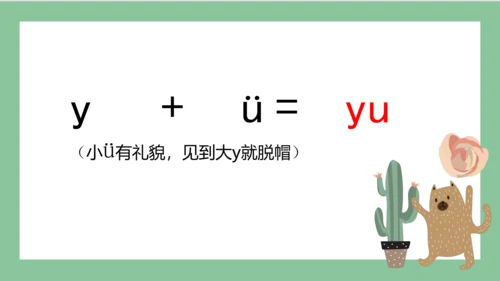 部编版语文一年级上册汉语拼音 2  i u ü y w（课件）
