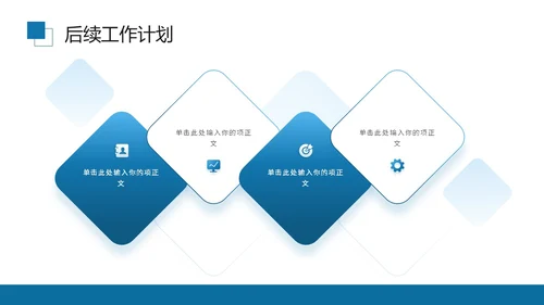 商务风蓝色工作总结工作汇报PPT模板