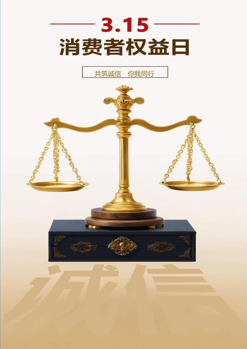 共铸诚信你我同行315消费者海报