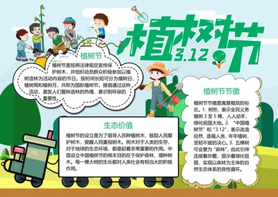 3.12植树节word小报