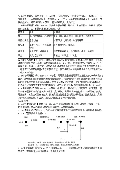 造价工程师《建设工程技术与计量(土木建筑工程)历年真题