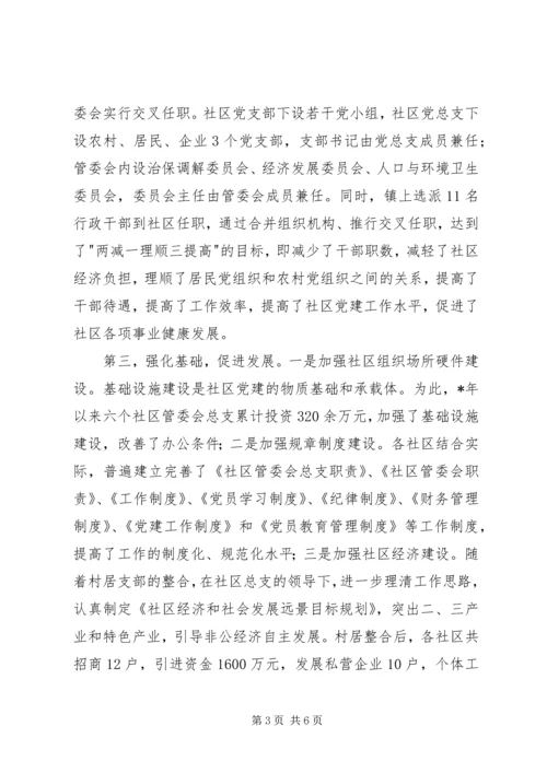 社区党建的工作调查与思考.docx