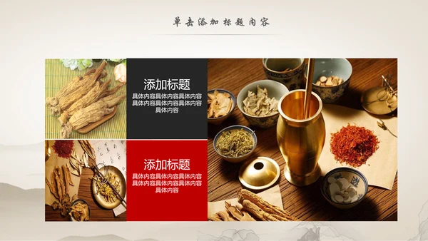 传统中医学中医院中医文化中草药PPT模板