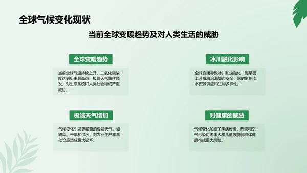 绿色商务风节能减排低碳生活宣传培训课件PPT模板