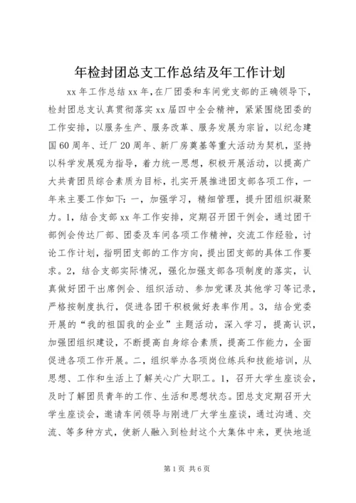 年检封团总支工作总结及年工作计划.docx