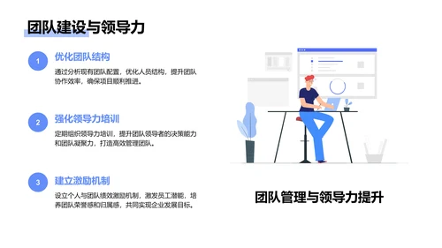 蓝色插画风通用行业竞聘述职汇报PPT模板