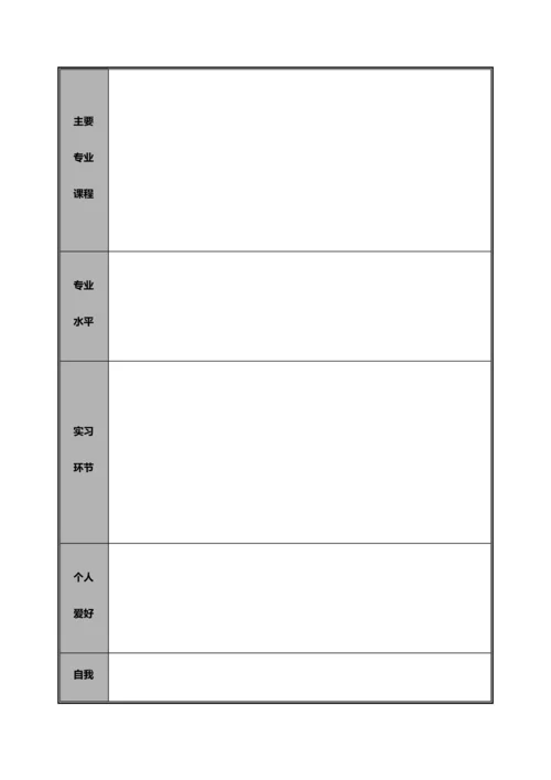 【企业管理】个人简历表.docx