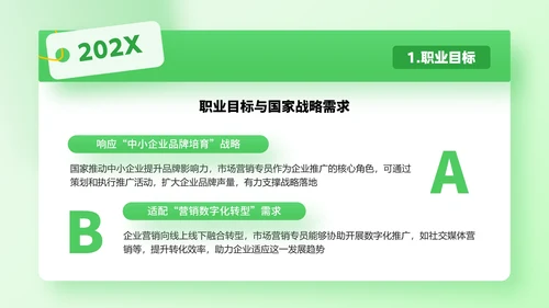 绿色通用版大学生职业生涯规划职业生涯展示PPT模版