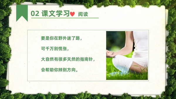 绿色简约实拍要是你在野外迷了路二年级语文下册说课PPT课件小学语文二年级下册课件