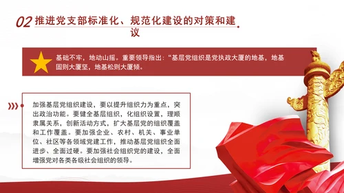 2024党支部标准化规范化建设面临的问题和对策ppt课件