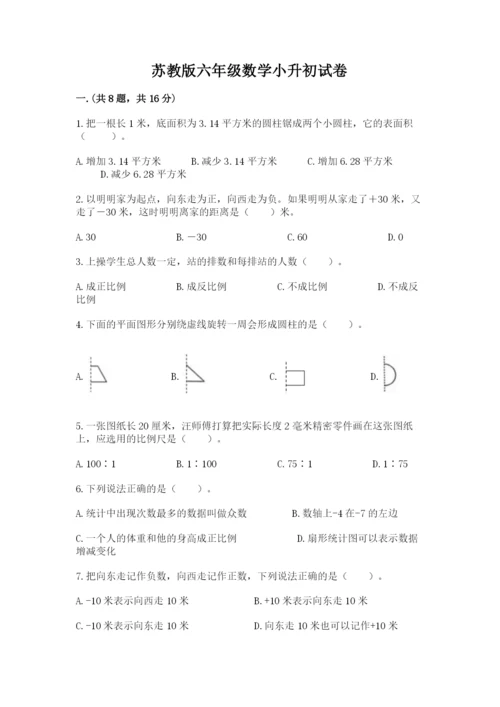 苏教版六年级数学小升初试卷及答案【有一套】.docx