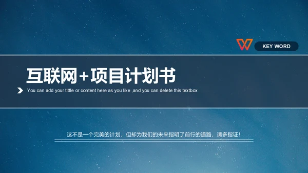 大气欧美风互联网+项目计划书通用PPT模板