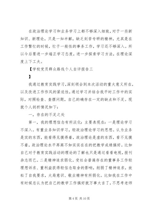 学校党员群众路线个人自评报告.docx